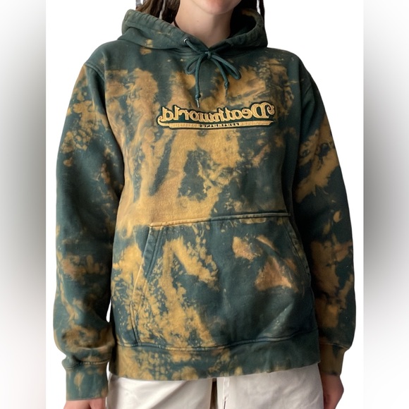 dwfh Other - DWFH Death World Feral Hands Green Tie Dye Heavy Hoodie Sweatshirt Large Unisex